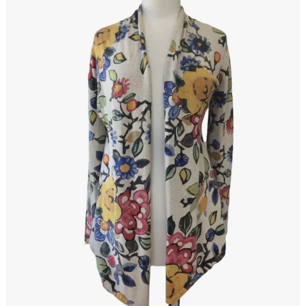 Anthropologie Tabitha floral cardigan size XS